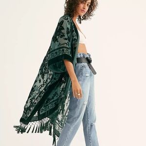 Free People Nightbird Burnout Kimono